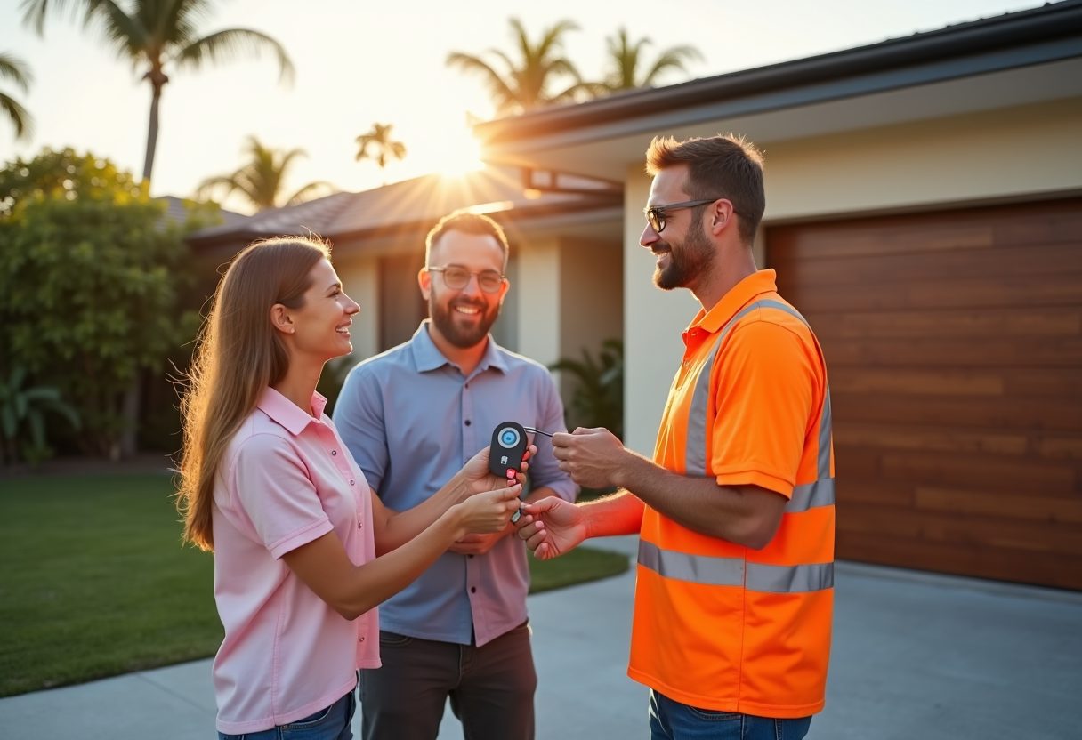 Technician on site — Prestige Garage Door Repair